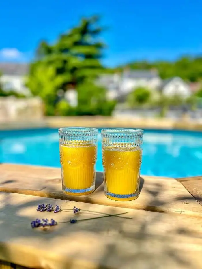 La piscine hors-sol et le jacuzzi