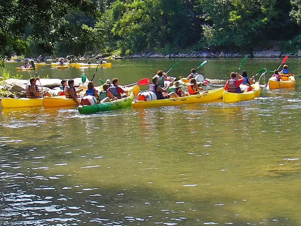 Canoeing down the Ardèche river, near Maison Chassel